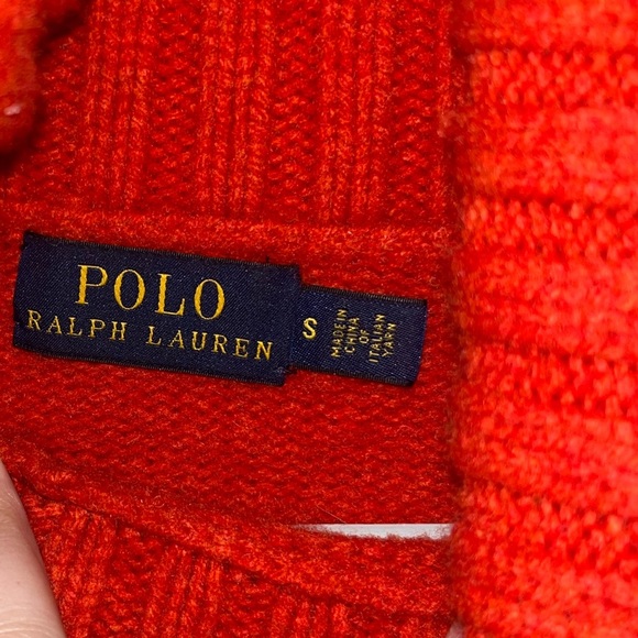 Polo Ralph Lauren Cashmere Wool Oversized Warm Turtleneck Sweater Sz Small - Picture 6 of 10